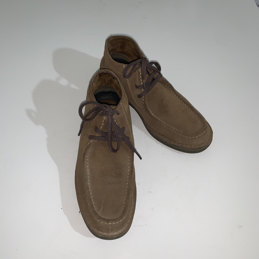 Bass Wallie Boots Mens Size 8.5 Brown Suede Chukka Ankle Casual 2035-261 Lace Up